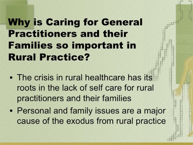 Caring for General Practitioners and their Families 002