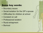 Caring for General Practitioners and their Families 013