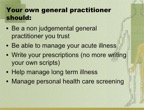 Caring for General Practitioners and their Families 034