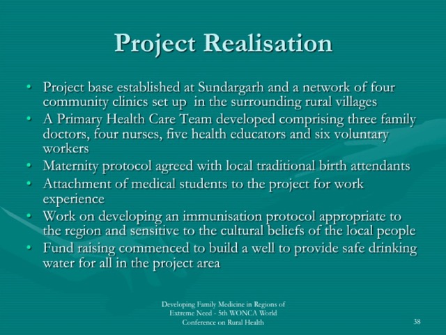 Developing Family Medicine in Regions of Extreme Need 038