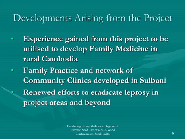 Developing Family Medicine in Regions of Extreme Need 048